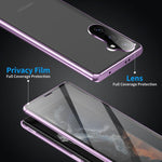 Custodia per telefono in vetro temperato con copertura completa HD magnetica in metallo, For Samsung Galaxy S26+ 5G, For Samsung Galaxy S26 5G, For Samsung Galaxy S25 5G, For Samsung Galaxy S25+ 5G