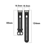 Cinturino in silicone con fibbia in metallo, dimensioni: misura libera, For Huawei Honor Band 5i / Band 4