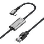 Cavo Ethernet USB-C RJ45 2 metri con curvatura laterale