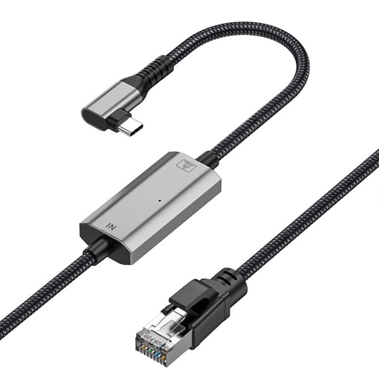 Cavo Ethernet USB-C RJ45 2 metri con curvatura laterale
