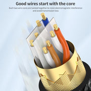 Cavo Ethernet per scheda di rete ad alta velocità RJ45 a USB-C / Type-C con curvatura laterale da 2 m, Type-C Side Bend