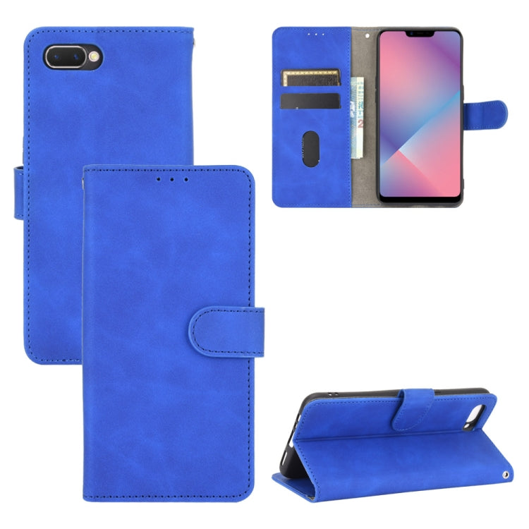 Tinta unita Skin Feel Fibbia magnetica Flip orizzontale Custodia in pelle PU con struttura in vitello con supporto e slot per schede e portafoglio, For OPPO A5(AX5) / A3s / A12e, For OPPO A7(AX7) / A5s / AX5s / A12, For OPPO A8 / A31 (2020)            ...