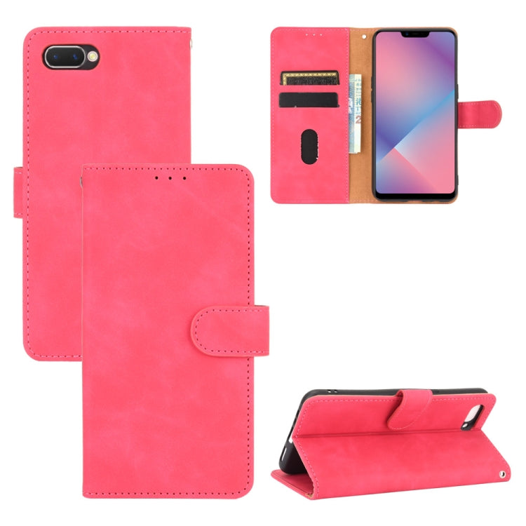 Tinta unita Skin Feel Fibbia magnetica Flip orizzontale Custodia in pelle PU con struttura in vitello con supporto e slot per schede e portafoglio, For OPPO A5(AX5) / A3s / A12e, For OPPO A7(AX7) / A5s / AX5s / A12, For OPPO A8 / A31 (2020)            ...