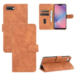 Tinta unita Skin Feel Fibbia magnetica Flip orizzontale Custodia in pelle PU con struttura in vitello con supporto e slot per schede e portafoglio, For OPPO A5(AX5) / A3s / A12e, For OPPO A7(AX7) / A5s / AX5s / A12, For OPPO A8 / A31 (2020)            ...