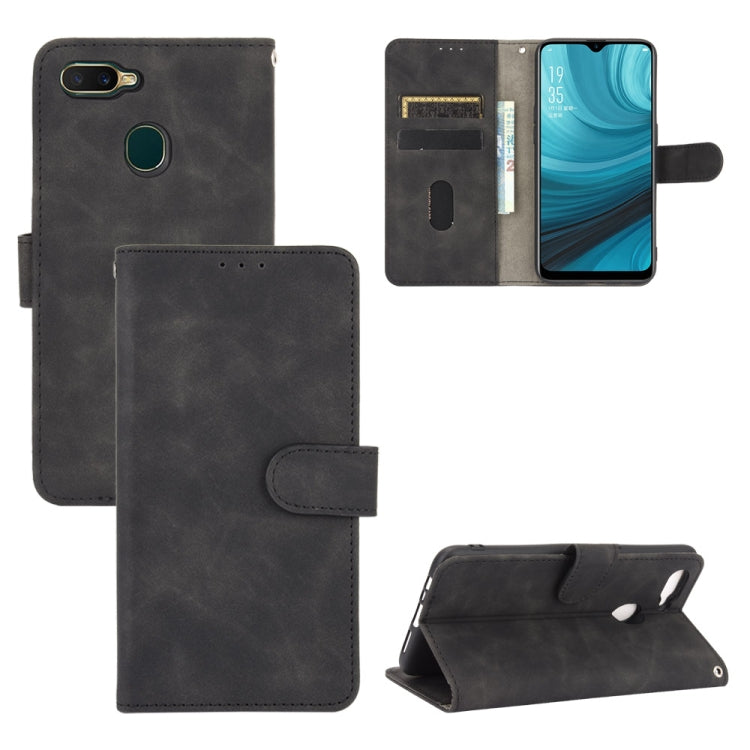 Tinta unita Skin Feel Fibbia magnetica Flip orizzontale Custodia in pelle PU con struttura in vitello con supporto e slot per schede e portafoglio, For OPPO A5(AX5) / A3s / A12e, For OPPO A7(AX7) / A5s / AX5s / A12, For OPPO A8 / A31 (2020)            ...