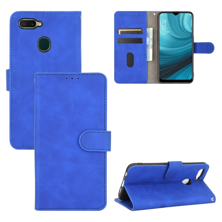 Tinta unita Skin Feel Fibbia magnetica Flip orizzontale Custodia in pelle PU con struttura in vitello con supporto e slot per schede e portafoglio, For OPPO A5(AX5) / A3s / A12e, For OPPO A7(AX7) / A5s / AX5s / A12, For OPPO A8 / A31 (2020)            ...