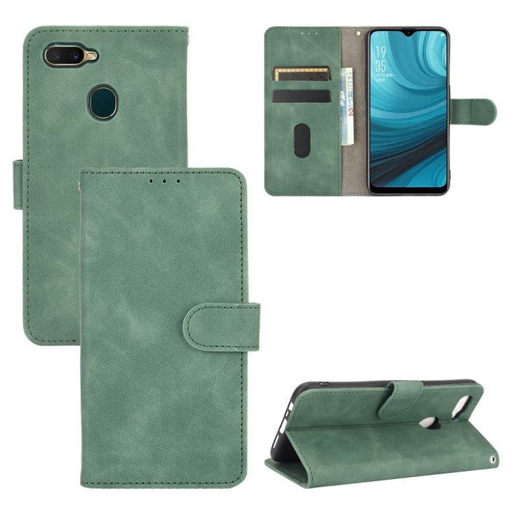 Tinta unita Skin Feel Fibbia magnetica Flip orizzontale Custodia in pelle PU con struttura in vitello con supporto e slot per schede e portafoglio, For OPPO A5(AX5) / A3s / A12e, For OPPO A7(AX7) / A5s / AX5s / A12, For OPPO A8 / A31 (2020)            ...