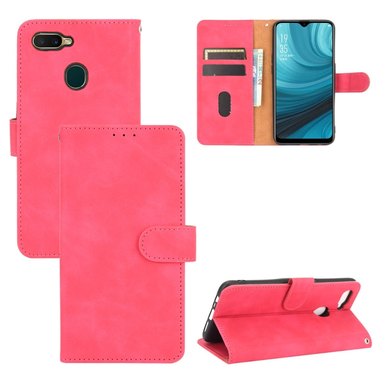 Tinta unita Skin Feel Fibbia magnetica Flip orizzontale Custodia in pelle PU con struttura in vitello con supporto e slot per schede e portafoglio, For OPPO A5(AX5) / A3s / A12e, For OPPO A7(AX7) / A5s / AX5s / A12, For OPPO A8 / A31 (2020)            ...