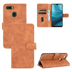 Tinta unita Skin Feel Fibbia magnetica Flip orizzontale Custodia in pelle PU con struttura in vitello con supporto e slot per schede e portafoglio, For OPPO A5(AX5) / A3s / A12e, For OPPO A7(AX7) / A5s / AX5s / A12, For OPPO A8 / A31 (2020)            ...