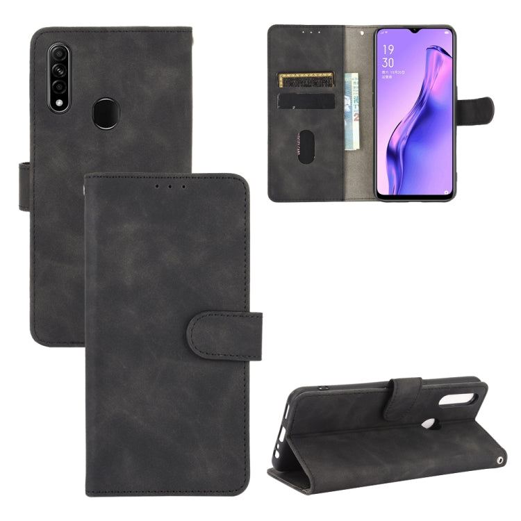 Tinta unita Skin Feel Fibbia magnetica Flip orizzontale Custodia in pelle PU con struttura in vitello con supporto e slot per schede e portafoglio, For OPPO A5(AX5) / A3s / A12e, For OPPO A7(AX7) / A5s / AX5s / A12, For OPPO A8 / A31 (2020)            ...
