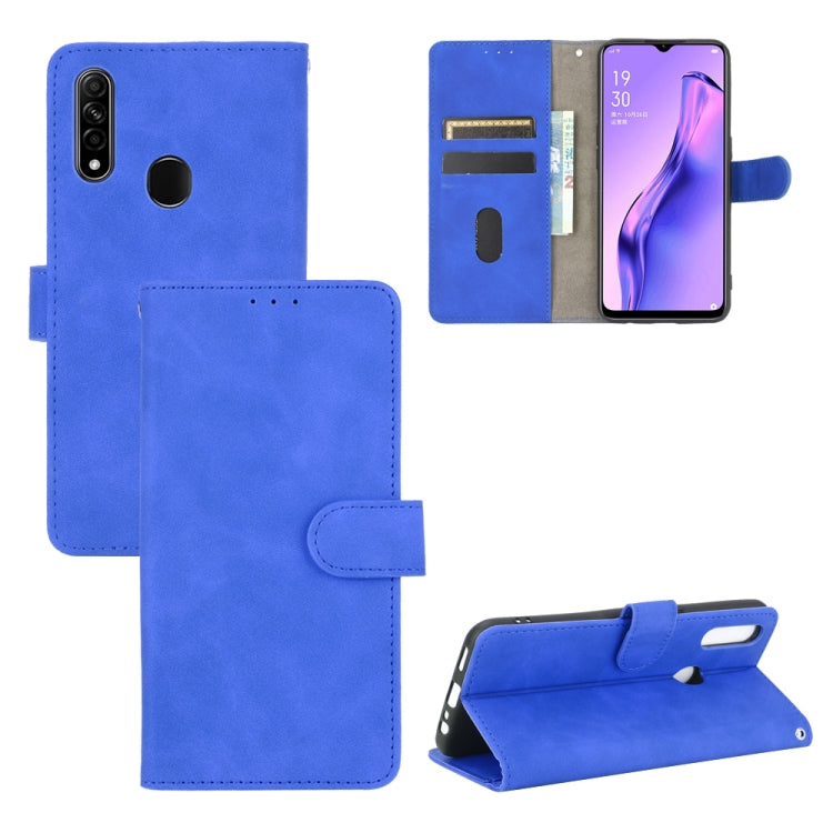 Tinta unita Skin Feel Fibbia magnetica Flip orizzontale Custodia in pelle PU con struttura in vitello con supporto e slot per schede e portafoglio, For OPPO A5(AX5) / A3s / A12e, For OPPO A7(AX7) / A5s / AX5s / A12, For OPPO A8 / A31 (2020)            ...