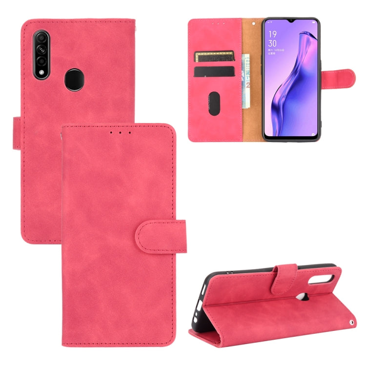 Tinta unita Skin Feel Fibbia magnetica Flip orizzontale Custodia in pelle PU con struttura in vitello con supporto e slot per schede e portafoglio, For OPPO A5(AX5) / A3s / A12e, For OPPO A7(AX7) / A5s / AX5s / A12, For OPPO A8 / A31 (2020)            ...