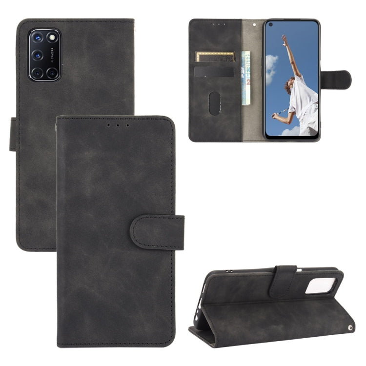 Tinta unita Skin Feel Fibbia magnetica Flip orizzontale Custodia in pelle PU con struttura in vitello con supporto e slot per schede e portafoglio, For OPPO A52 / A72 / A92, For OPPO A91 / F15 / Reno3(Southeast Asia Version), For OPPO A92s, For OPPO Ace2