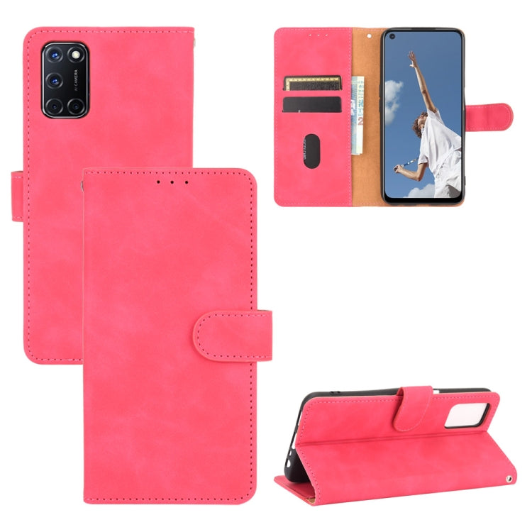 Tinta unita Skin Feel Fibbia magnetica Flip orizzontale Custodia in pelle PU con struttura in vitello con supporto e slot per schede e portafoglio, For OPPO A52 / A72 / A92, For OPPO A91 / F15 / Reno3(Southeast Asia Version), For OPPO A92s, For OPPO Ace2
