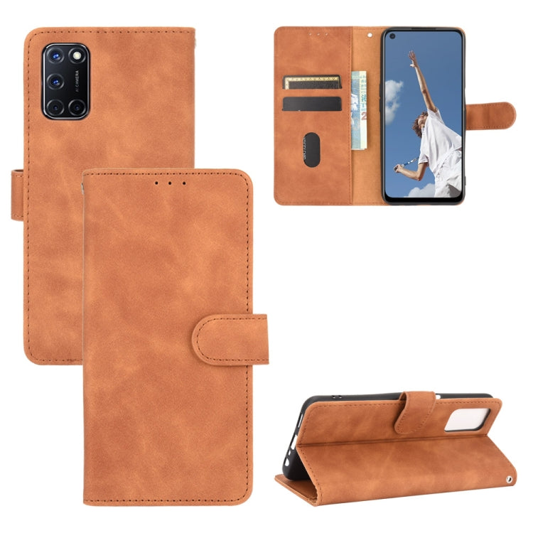 Tinta unita Skin Feel Fibbia magnetica Flip orizzontale Custodia in pelle PU con struttura in vitello con supporto e slot per schede e portafoglio, For OPPO A52 / A72 / A92, For OPPO A91 / F15 / Reno3(Southeast Asia Version), For OPPO A92s, For OPPO Ace2
