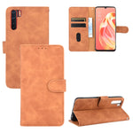 Tinta unita Skin Feel Fibbia magnetica Flip orizzontale Custodia in pelle PU con struttura in vitello con supporto e slot per schede e portafoglio, For OPPO A52 / A72 / A92, For OPPO A91 / F15 / Reno3(Southeast Asia Version), For OPPO A92s, For OPPO Ace2