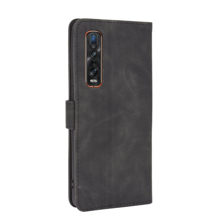 Tinta unita Skin Feel Fibbia magnetica Flip orizzontale Custodia in pelle PU con struttura in vitello con supporto e slot per schede e portafoglio, For OPPO Find X2 Pro, For OPPO Find X2, For OPPO Realme 5 Pro / Realme Q, For OPPO Realme 5 / Realme 5s