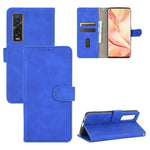 Tinta unita Skin Feel Fibbia magnetica Flip orizzontale Custodia in pelle PU con struttura in vitello con supporto e slot per schede e portafoglio, For OPPO Find X2 Pro, For OPPO Find X2, For OPPO Realme 5 Pro / Realme Q, For OPPO Realme 5 / Realme 5s