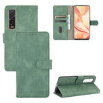 Tinta unita Skin Feel Fibbia magnetica Flip orizzontale Custodia in pelle PU con struttura in vitello con supporto e slot per schede e portafoglio, For OPPO Find X2 Pro, For OPPO Find X2, For OPPO Realme 5 Pro / Realme Q, For OPPO Realme 5 / Realme 5s