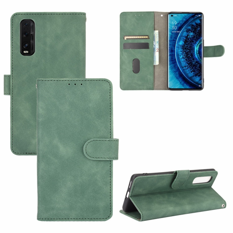 Tinta unita Skin Feel Fibbia magnetica Flip orizzontale Custodia in pelle PU con struttura in vitello con supporto e slot per schede e portafoglio, For OPPO Find X2 Pro, For OPPO Find X2, For OPPO Realme 5 Pro / Realme Q, For OPPO Realme 5 / Realme 5s