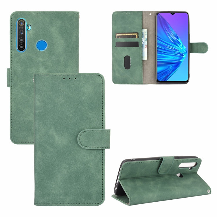 Tinta unita Skin Feel Fibbia magnetica Flip orizzontale Custodia in pelle PU con struttura in vitello con supporto e slot per schede e portafoglio, For OPPO Find X2 Pro, For OPPO Find X2, For OPPO Realme 5 Pro / Realme Q, For OPPO Realme 5 / Realme 5s