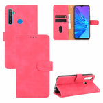Tinta unita Skin Feel Fibbia magnetica Flip orizzontale Custodia in pelle PU con struttura in vitello con supporto e slot per schede e portafoglio, For OPPO Find X2 Pro, For OPPO Find X2, For OPPO Realme 5 Pro / Realme Q, For OPPO Realme 5 / Realme 5s
