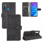 Tinta unita Skin Feel Fibbia magnetica Flip orizzontale Custodia in pelle PU con struttura in vitello con supporto e slot per schede e portafoglio, For OPPO Find X2 Pro, For OPPO Find X2, For OPPO Realme 5 Pro / Realme Q, For OPPO Realme 5 / Realme 5s