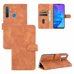 Tinta unita Skin Feel Fibbia magnetica Flip orizzontale Custodia in pelle PU con struttura in vitello con supporto e slot per schede e portafoglio, For OPPO Find X2 Pro, For OPPO Find X2, For OPPO Realme 5 Pro / Realme Q, For OPPO Realme 5 / Realme 5s