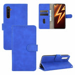 Tinta unita Skin Feel Fibbia magnetica Flip orizzontale Custodia in pelle PU con struttura in vitello con supporto e slot per schede e portafoglio, For OPPO Realme 6 Pro, For OPPO Realme 6, For OPPO Realme C11, For OPPO Realme C15