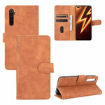 Tinta unita Skin Feel Fibbia magnetica Flip orizzontale Custodia in pelle PU con struttura in vitello con supporto e slot per schede e portafoglio, For OPPO Realme 6 Pro, For OPPO Realme 6, For OPPO Realme C11, For OPPO Realme C15