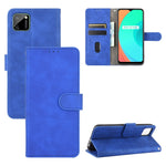 Tinta unita Skin Feel Fibbia magnetica Flip orizzontale Custodia in pelle PU con struttura in vitello con supporto e slot per schede e portafoglio, For OPPO Realme 6 Pro, For OPPO Realme 6, For OPPO Realme C11, For OPPO Realme C15