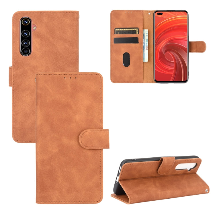 Tinta unita Skin Feel Fibbia magnetica Flip orizzontale Custodia in pelle PU con struttura in vitello con supporto e slot per schede e portafoglio, For OPPO Realme X50 Pro / X50 Pro 5G, For OPPO Realme X50 / X50 5G, For OPPO Realme XT / X2 / K5        ...