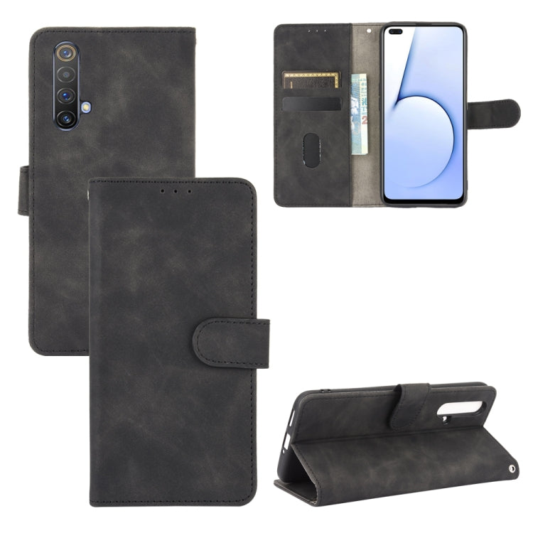 Tinta unita Skin Feel Fibbia magnetica Flip orizzontale Custodia in pelle PU con struttura in vitello con supporto e slot per schede e portafoglio, For OPPO Realme X50 Pro / X50 Pro 5G, For OPPO Realme X50 / X50 5G, For OPPO Realme XT / X2 / K5        ...