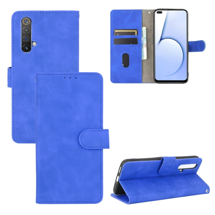 Tinta unita Skin Feel Fibbia magnetica Flip orizzontale Custodia in pelle PU con struttura in vitello con supporto e slot per schede e portafoglio, For OPPO Realme X50 Pro / X50 Pro 5G, For OPPO Realme X50 / X50 5G, For OPPO Realme XT / X2 / K5        ...