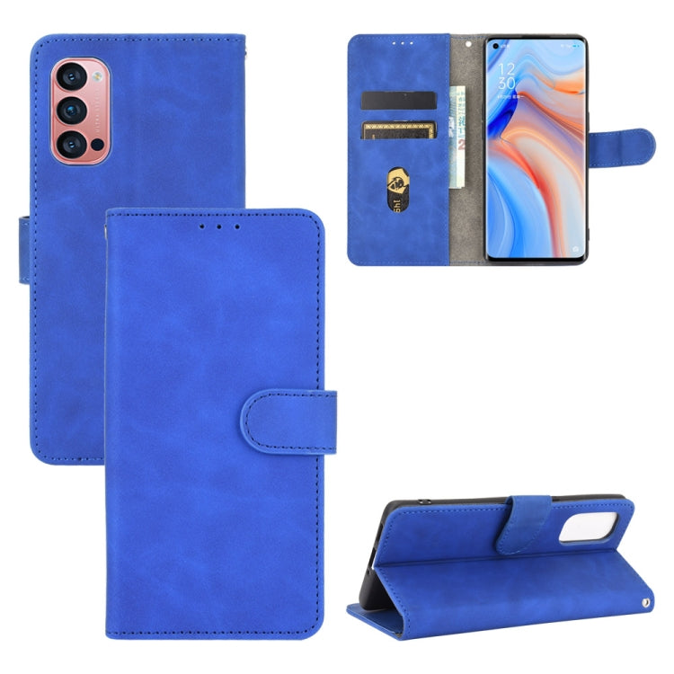 Tinta unita Skin Feel Fibbia magnetica Flip orizzontale Custodia in pelle PU con struttura in vitello con supporto e slot per schede e portafoglio, For OPPO Reno4 Pro 5G, For OPPO Reno A, For OPPO Reno Ace / Realme X2 Pro, For OPPO Reno3 5G / Find X2 Lite