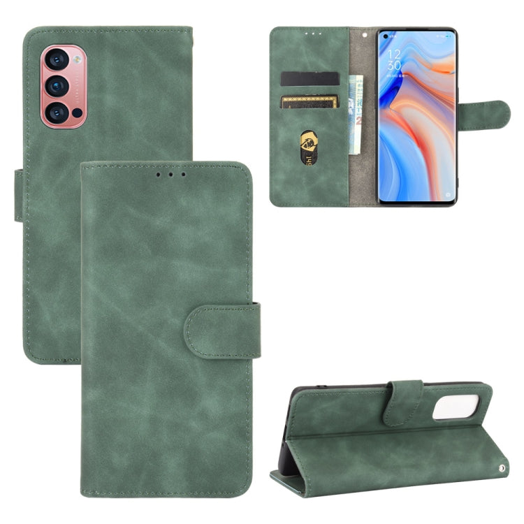 Tinta unita Skin Feel Fibbia magnetica Flip orizzontale Custodia in pelle PU con struttura in vitello con supporto e slot per schede e portafoglio, For OPPO Reno4 Pro 5G, For OPPO Reno A, For OPPO Reno Ace / Realme X2 Pro, For OPPO Reno3 5G / Find X2 Lite