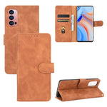 Tinta unita Skin Feel Fibbia magnetica Flip orizzontale Custodia in pelle PU con struttura in vitello con supporto e slot per schede e portafoglio, For OPPO Reno4 Pro 5G, For OPPO Reno A, For OPPO Reno Ace / Realme X2 Pro, For OPPO Reno3 5G / Find X2 Lite