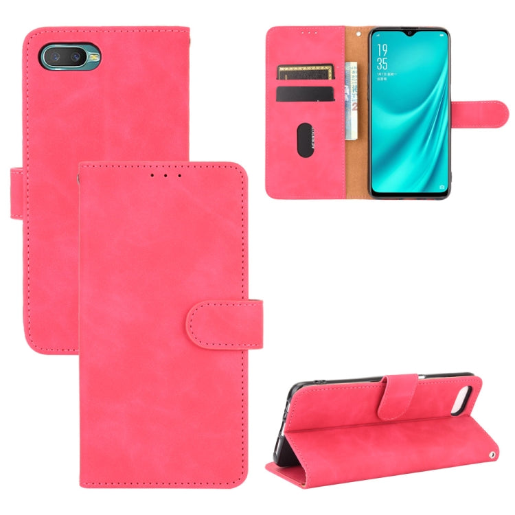 Tinta unita Skin Feel Fibbia magnetica Flip orizzontale Custodia in pelle PU con struttura in vitello con supporto e slot per schede e portafoglio, For OPPO Reno4 Pro 5G, For OPPO Reno A, For OPPO Reno Ace / Realme X2 Pro, For OPPO Reno3 5G / Find X2 Lite