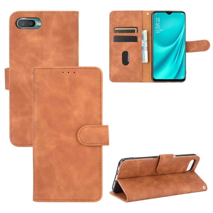 Tinta unita Skin Feel Fibbia magnetica Flip orizzontale Custodia in pelle PU con struttura in vitello con supporto e slot per schede e portafoglio, For OPPO Reno4 Pro 5G, For OPPO Reno A, For OPPO Reno Ace / Realme X2 Pro, For OPPO Reno3 5G / Find X2 Lite