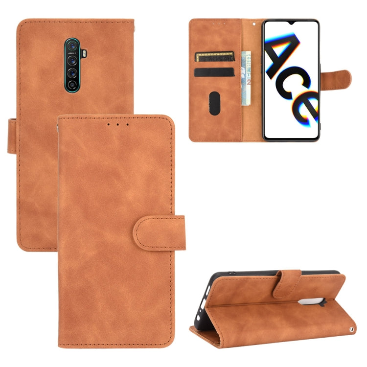 Tinta unita Skin Feel Fibbia magnetica Flip orizzontale Custodia in pelle PU con struttura in vitello con supporto e slot per schede e portafoglio, For OPPO Reno4 Pro 5G, For OPPO Reno A, For OPPO Reno Ace / Realme X2 Pro, For OPPO Reno3 5G / Find X2 Lite