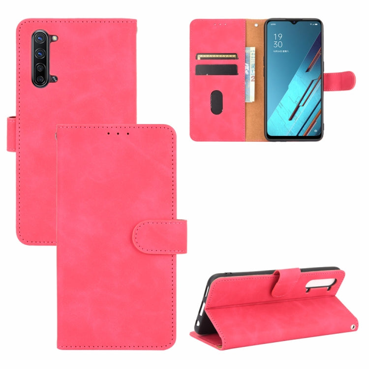 Tinta unita Skin Feel Fibbia magnetica Flip orizzontale Custodia in pelle PU con struttura in vitello con supporto e slot per schede e portafoglio, For OPPO Reno4 Pro 5G, For OPPO Reno A, For OPPO Reno Ace / Realme X2 Pro, For OPPO Reno3 5G / Find X2 Lite