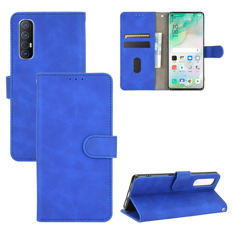 Tinta unita Skin Feel Fibbia magnetica Flip orizzontale Custodia in pelle PU con struttura in vitello con supporto e slot per schede e portafoglio, For OPPO Reno3 5G (Japanese Version), For OPPO Reno3 Pro 5G, For OPPO Reno3 A(Japanese Version)         ...