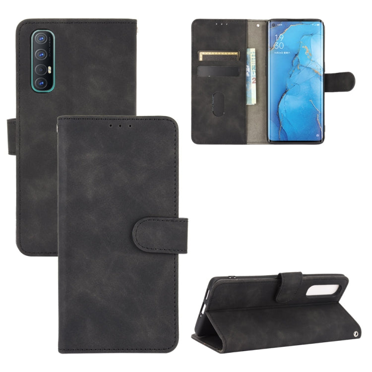 Tinta unita Skin Feel Fibbia magnetica Flip orizzontale Custodia in pelle PU con struttura in vitello con supporto e slot per schede e portafoglio, For OPPO Reno3 5G (Japanese Version), For OPPO Reno3 Pro 5G, For OPPO Reno3 A(Japanese Version)         ...