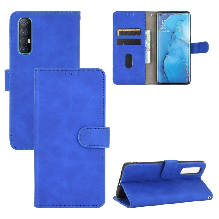 Tinta unita Skin Feel Fibbia magnetica Flip orizzontale Custodia in pelle PU con struttura in vitello con supporto e slot per schede e portafoglio, For OPPO Reno3 5G (Japanese Version), For OPPO Reno3 Pro 5G, For OPPO Reno3 A(Japanese Version)         ...
