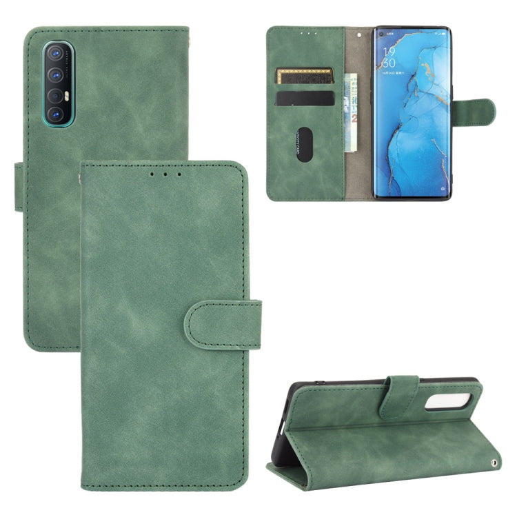 Tinta unita Skin Feel Fibbia magnetica Flip orizzontale Custodia in pelle PU con struttura in vitello con supporto e slot per schede e portafoglio, For OPPO Reno3 5G (Japanese Version), For OPPO Reno3 Pro 5G, For OPPO Reno3 A(Japanese Version)         ...