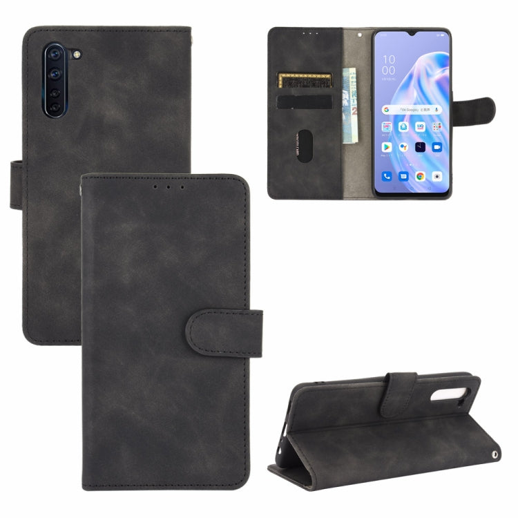 Tinta unita Skin Feel Fibbia magnetica Flip orizzontale Custodia in pelle PU con struttura in vitello con supporto e slot per schede e portafoglio, For OPPO Reno3 5G (Japanese Version), For OPPO Reno3 Pro 5G, For OPPO Reno3 A(Japanese Version)         ...
