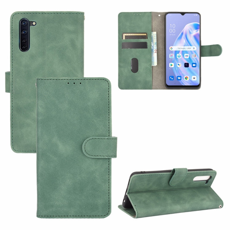 Tinta unita Skin Feel Fibbia magnetica Flip orizzontale Custodia in pelle PU con struttura in vitello con supporto e slot per schede e portafoglio, For OPPO Reno3 5G (Japanese Version), For OPPO Reno3 Pro 5G, For OPPO Reno3 A(Japanese Version)         ...