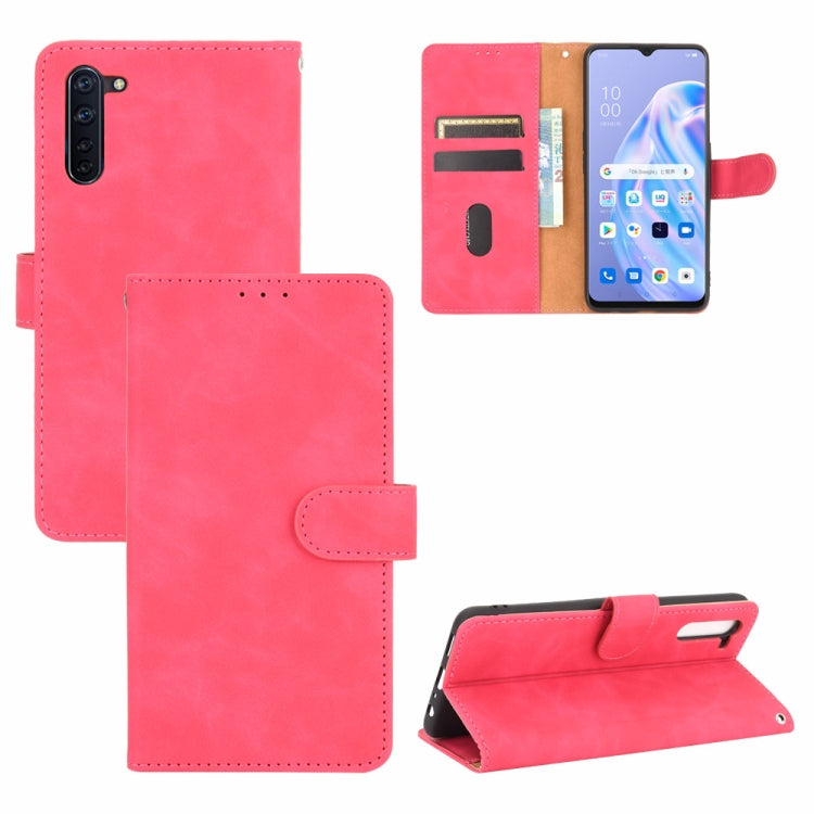 Tinta unita Skin Feel Fibbia magnetica Flip orizzontale Custodia in pelle PU con struttura in vitello con supporto e slot per schede e portafoglio, For OPPO Reno3 5G (Japanese Version), For OPPO Reno3 Pro 5G, For OPPO Reno3 A(Japanese Version)         ...