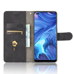 Tinta unita Skin Feel Fibbia magnetica Flip orizzontale Custodia in pelle PU con struttura in vitello con supporto e slot per schede e portafoglio, For OPPO Reno4 5G