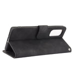 Tinta unita Skin Feel Fibbia magnetica Flip orizzontale Custodia in pelle PU con struttura in vitello con supporto e slot per schede e portafoglio, For OPPO Reno4 5G